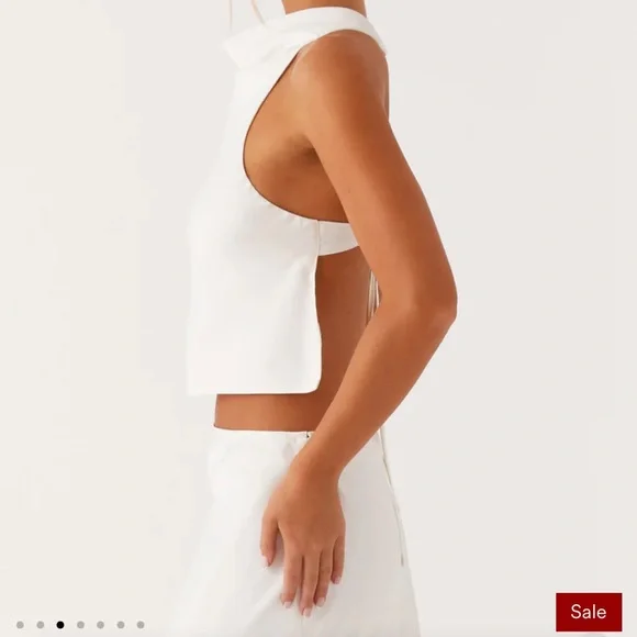 Peppermayo Brookie Satin Top - White - Picture 2 of 3